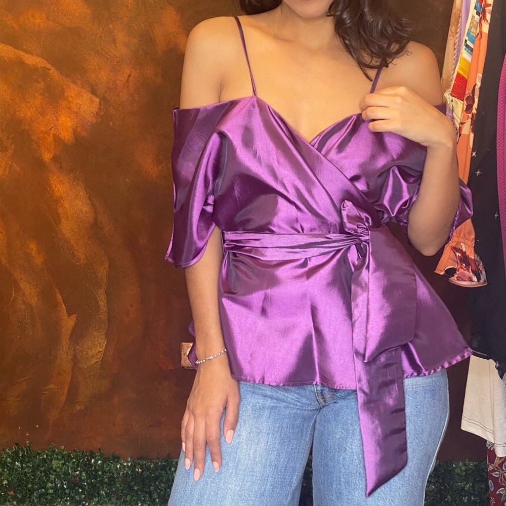 Satin Purple Top